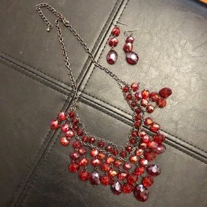 ♥️Deep Cranberry statement set!♥️